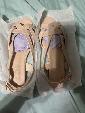 Women's Nude Strappy Slingback Sandals